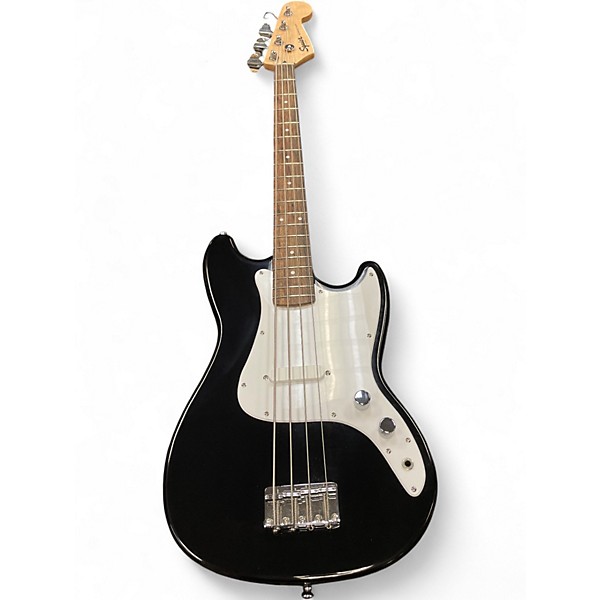 Used Squier Bronco Black Electric Bass Guitar