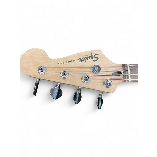 Used Squier Bronco Black Electric Bass Guitar