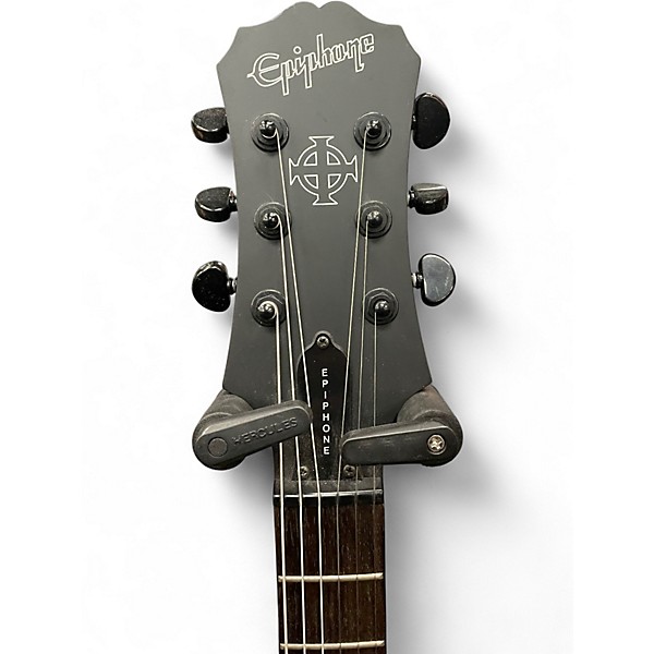 Used Epiphone Gothic Les Paul Studio Satin Black Solid Body Electric Guitar