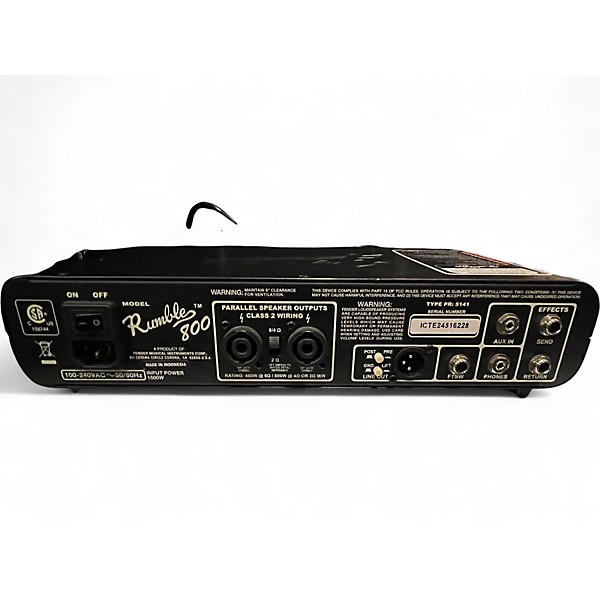 Used Fender RUMBLE 800  Bass Amp Head