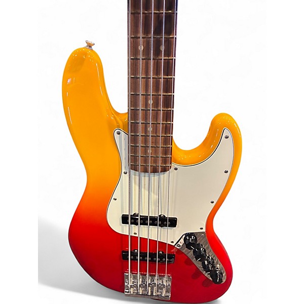 Used 2022 Fender Player II Jazz Bass V Plus Tequila Sunrise Electric Bass Guitar