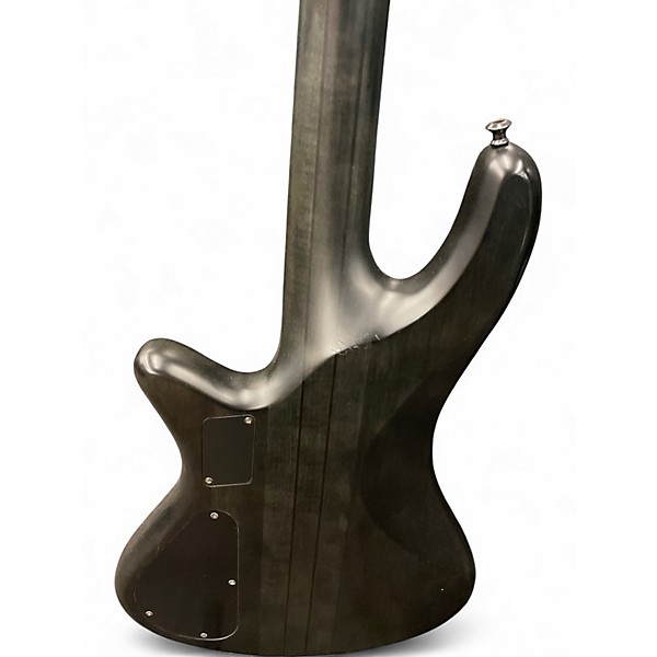 Used Schecter Guitar Research Stiletto Studio 4 String Trans Black Electric Bass Guitar