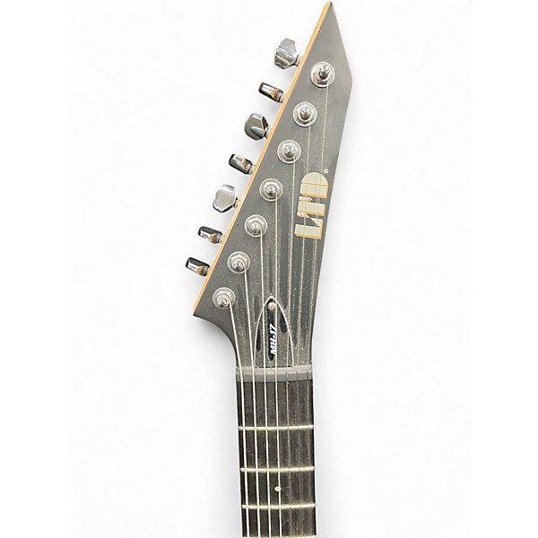 Used ESP LTD MH17 7 String Black Solid Body Electric Guitar