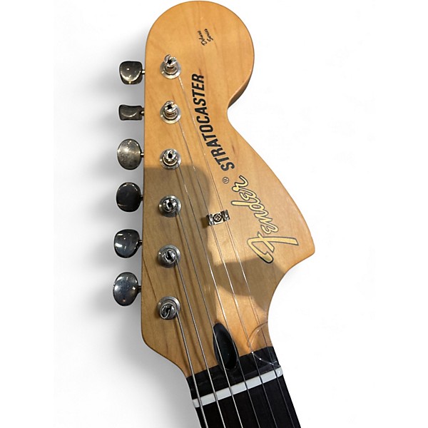 Used 2000s Fender Tom Delonge Signature Stratocaster Black Solid Body Electric Guitar