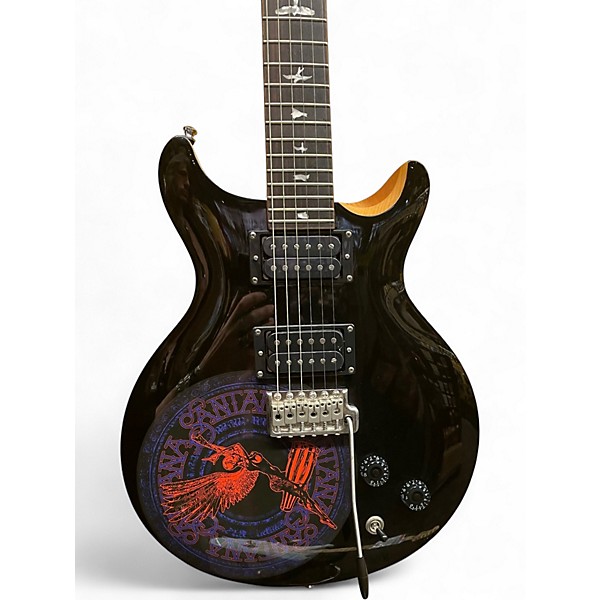 Used PRS SANTANA ABRAXAS 24 BLACK w/ SANTANA LOGO DECAL Solid Body Electric Guitar