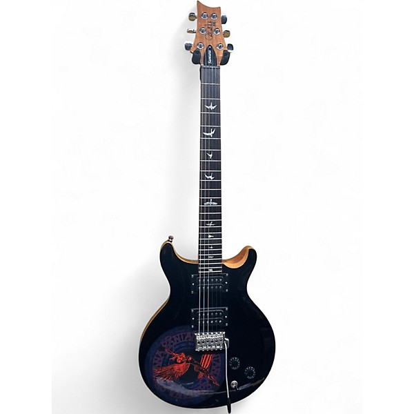 Used PRS SANTANA ABRAXAS 24 BLACK w/ SANTANA LOGO DECAL Solid Body Electric Guitar