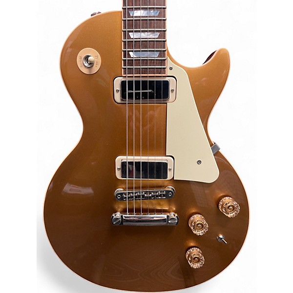 Used Gibson Les Paul Deluxe Gold Top Solid Body Electric Guitar