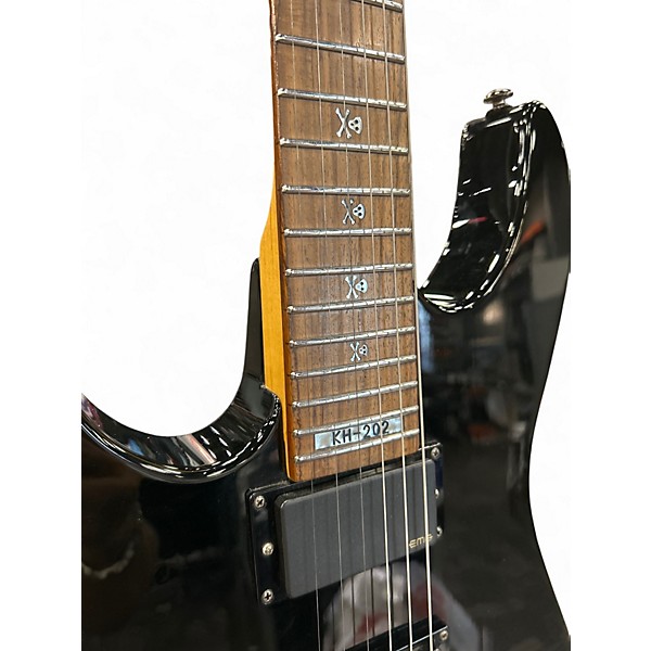 Used ESP LTD KM-202 KIRT HAMMETT SIGNATURE (LEFTY) BLACK Electric Guitar