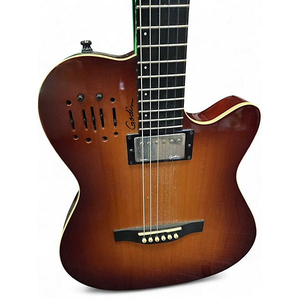 Used Godin a6 ultra 2 Color Sunburst Acoustic Electric Guitar