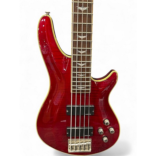 Used Schecter  OMEN EXTREAME 5 RED Electric Bass Guitar