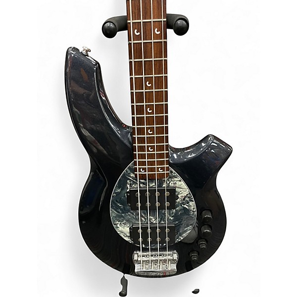 Used Ernie Ball Music Man Bongo 4 HH Metallic Black Electric Bass Guitar