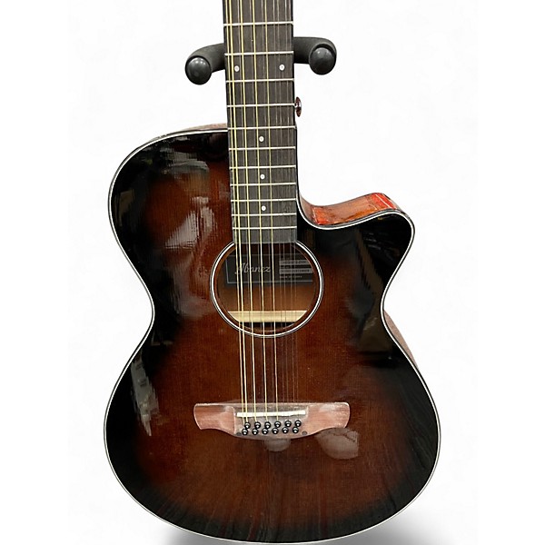 Used Ibanez AEG5012 Sunburst 12 String Acoustic Electric Guitar