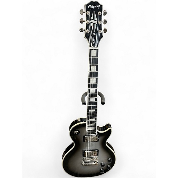 Used Epiphone Les Paul Custom silver burst Solid Body Electric Guitar