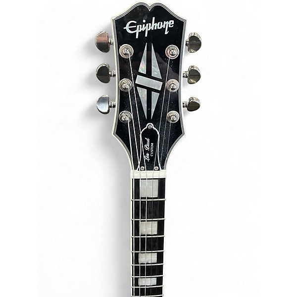 Used Epiphone Les Paul Custom silver burst Solid Body Electric Guitar