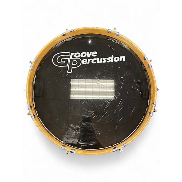 Used Groove Percussion 5 Piece complete kit Red Grain Drum Kit