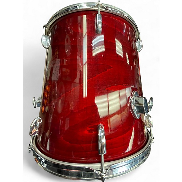 Used Groove Percussion 5 Piece complete kit Red Grain Drum Kit