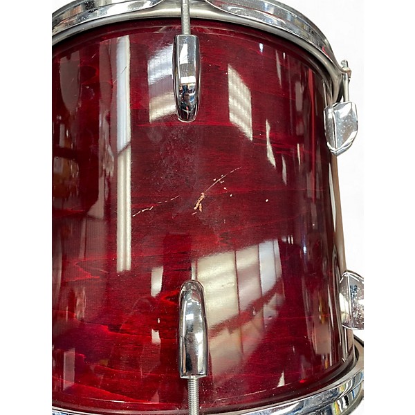 Used Groove Percussion 5 Piece complete kit Red Grain Drum Kit