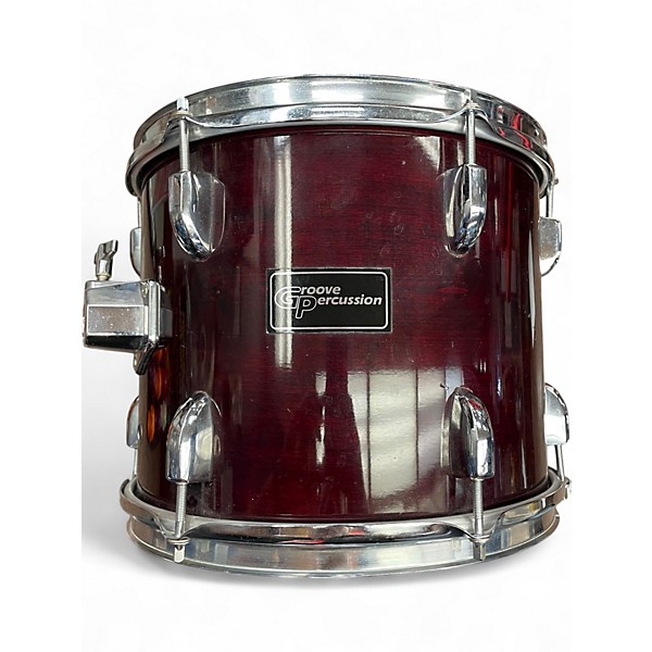 Used Groove Percussion 5 Piece complete kit Red Grain Drum Kit