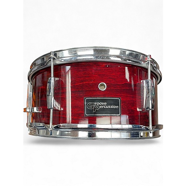 Used Groove Percussion 5 Piece complete kit Red Grain Drum Kit
