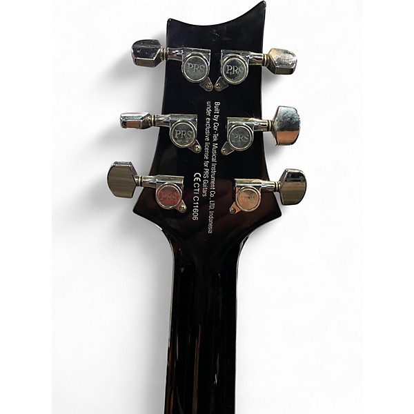 Used PRS SE Custom 24 Black Solid Body Electric Guitar