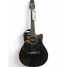 Used Ovation CS24C CELEBRITY Black Classical Acoustic Electric Guitar