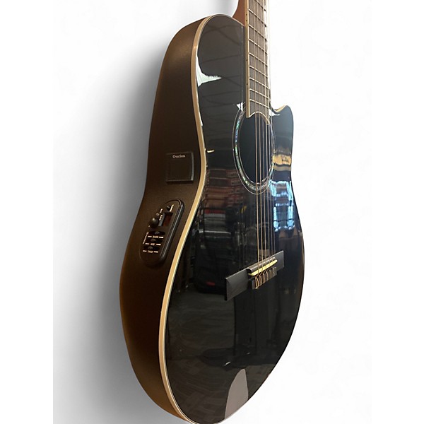 Used Ovation CS24C CELEBRITY Black Classical Acoustic Electric Guitar