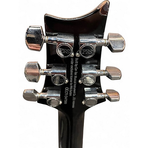 Used PRS SE Custom 24 Black and Gold Solid Body Electric Guitar