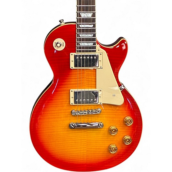 Used 2016 Epiphone Les Paul Standard Pro Heritage Cherry Sunburst Solid Body Electric Guitar