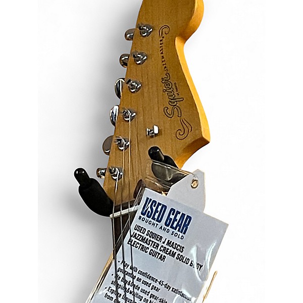 Used Squier J Mascis Jazzmaster Cream Solid Body Electric Guitar