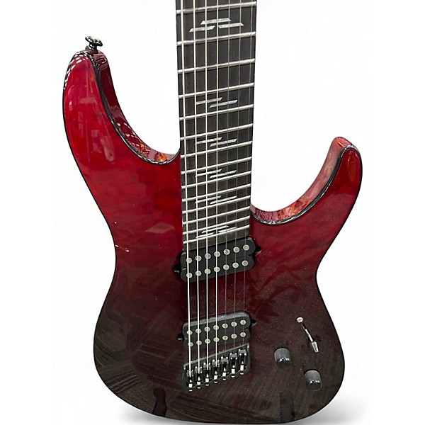 Used Schecter Guitar Research Reaper-7 ms elite  blood burst Solid Body Electric Guitar
