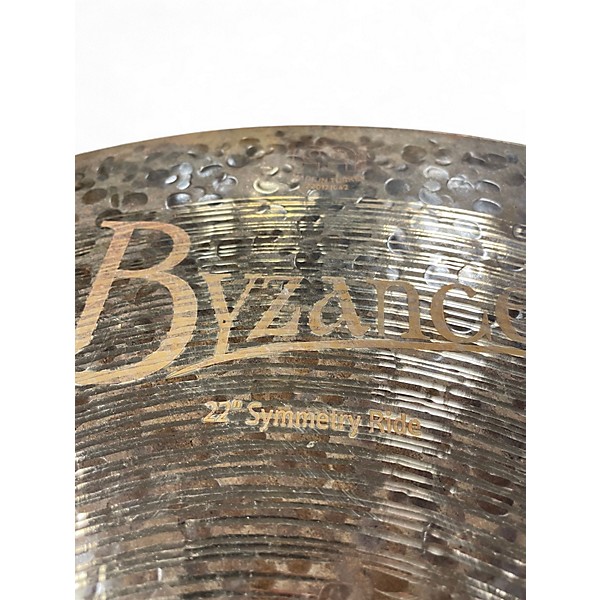 Used MEINL 22in byzance symmetry ride Cymbal