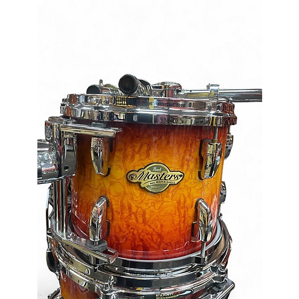 Used Pearl 4 Piece Masters MCX Series Quilted Bubinga Sunburst Drum Kit