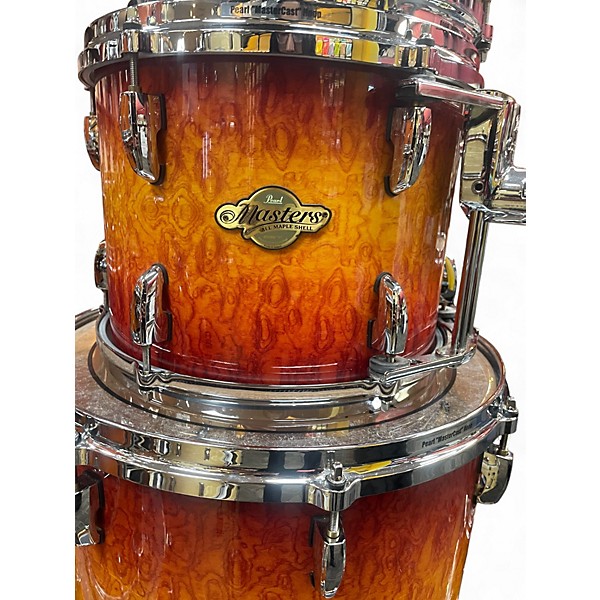 Used Pearl 4 Piece Masters MCX Series Quilted Bubinga Sunburst Drum Kit