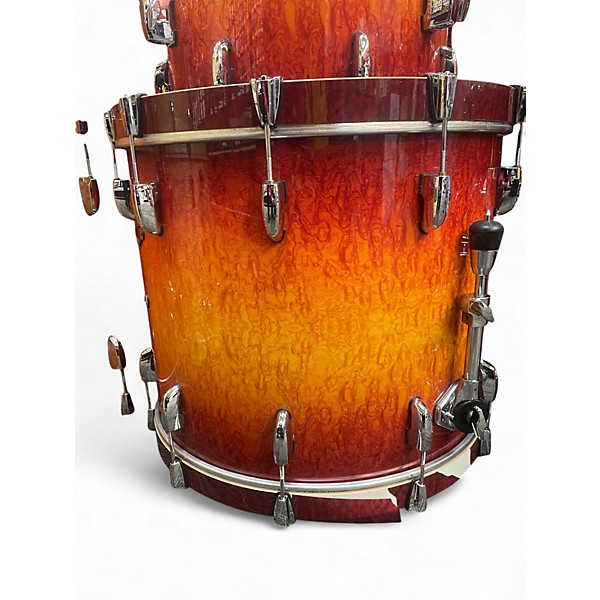 Used Pearl 4 Piece Masters MCX Series Quilted Bubinga Sunburst Drum Kit