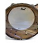 Used Erie Drum Co 14X5.5 TIGER MAPLE SNARE Worn Natural Drum