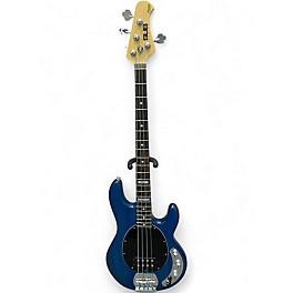 Used Sterling by Music Man Sub 4 Trans Blue Electric Bass Guitar