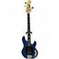 Used Sterling by Music Man Sub 4 Trans Blue Electric Bass Guitar thumbnail