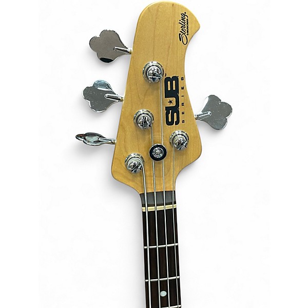 Used Sterling by Music Man Sub 4 Trans Blue Electric Bass Guitar