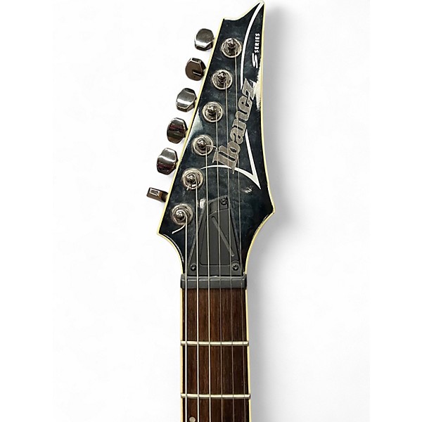Used Ibanez S671QM QUILTED TRANSPARENT BLACK Solid Body Electric Guitar