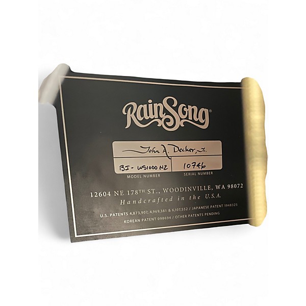 Used RainSong WS1000N2 CARBON FIBER Acoustic Electric Guitar