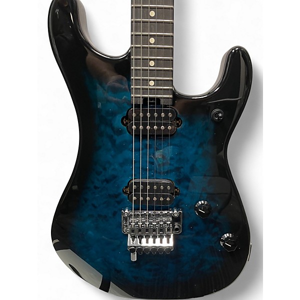 Used EVH 5150 Series Deluxe QM BLUE BURST Solid Body Electric Guitar