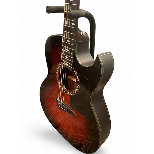 Used Dean EXQA Exhibition Quilted Ash Tiger Eye Acoustic Electric Guitar