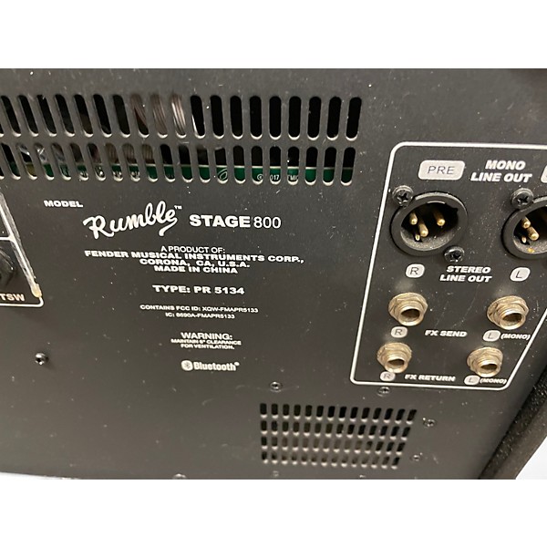 Used Fender Rumble Stage 800 2x10 Bass Combo Amp