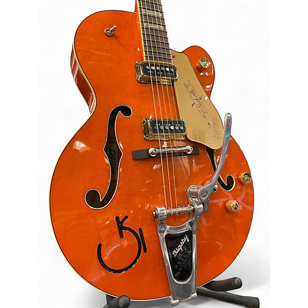 Used Gretsch Guitars G6120DSW Orange Hollow Body Electric Guitar