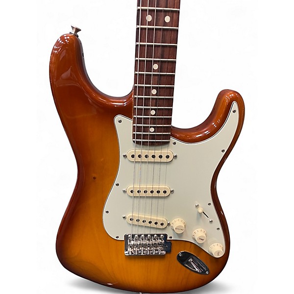Used Fender American Performer Stratocaster SSS Vintage Sunburst Solid Body Electric Guitar