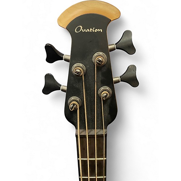 Used Ovation B778TX-5-G Black Acoustic Bass Guitar