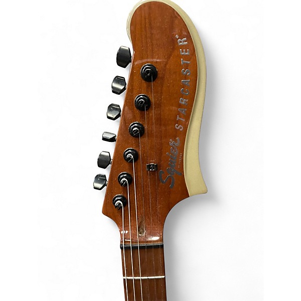 Used Squier Contemporary Active Starcaster Antique Gold Hollow Body Electric Guitar