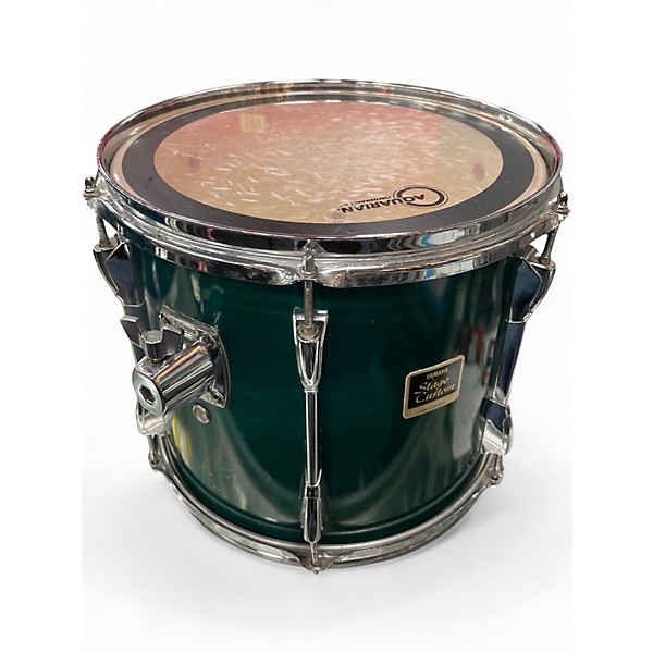 Used Yamaha 5 Piece Stage Custom Metallic Aqua Marine Drum Kit