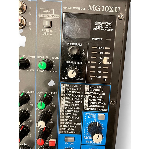 Used Yamaha MG10XU 10 Channel Mixer with Effects Unpowered Mixer