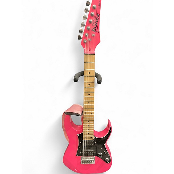 Used Ibanez Mikro Gio Pink Solid Body Electric Guitar